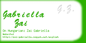 gabriella zai business card